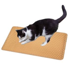Double Layer Rice Shaped Cat Litter Pad (Option: YELLOW)